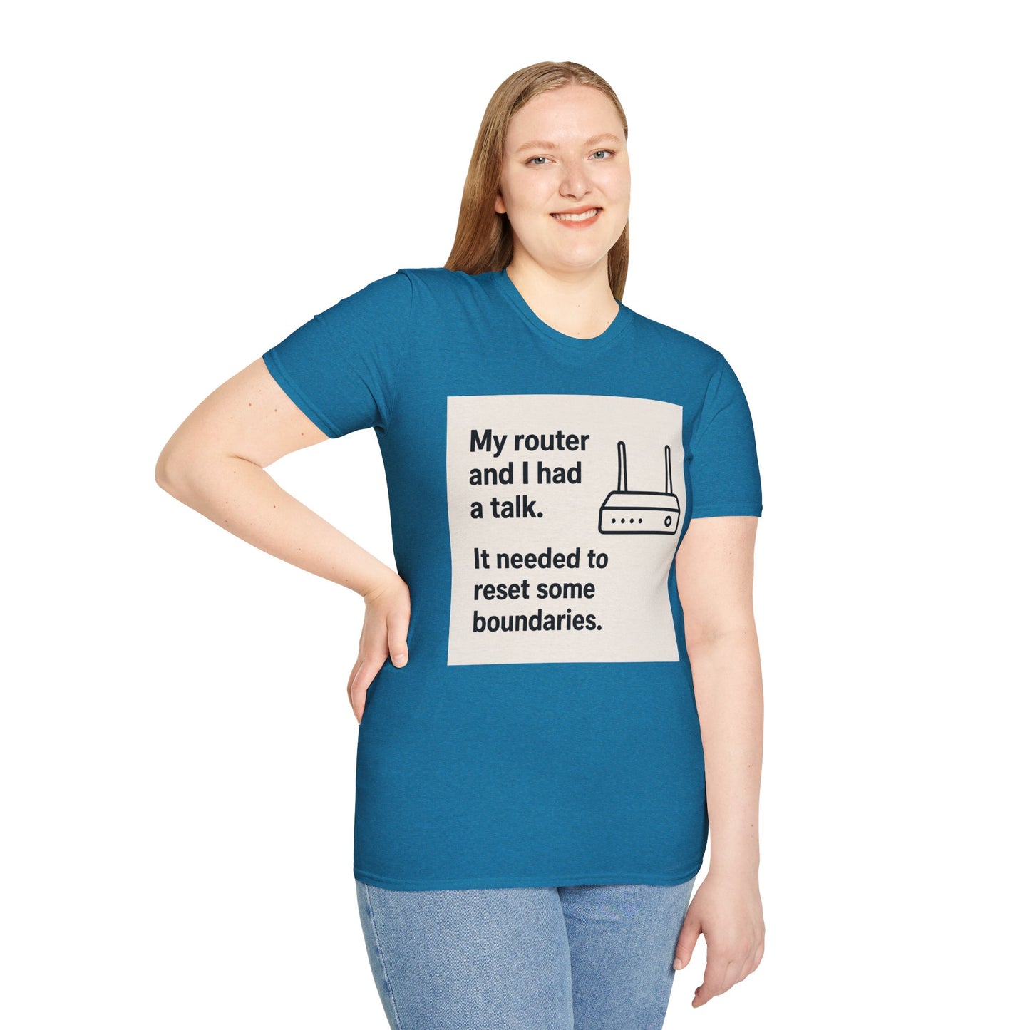 ByteSizedJokes Tee – FunnyRouter Talk Unisex Softstyle T-Shirt