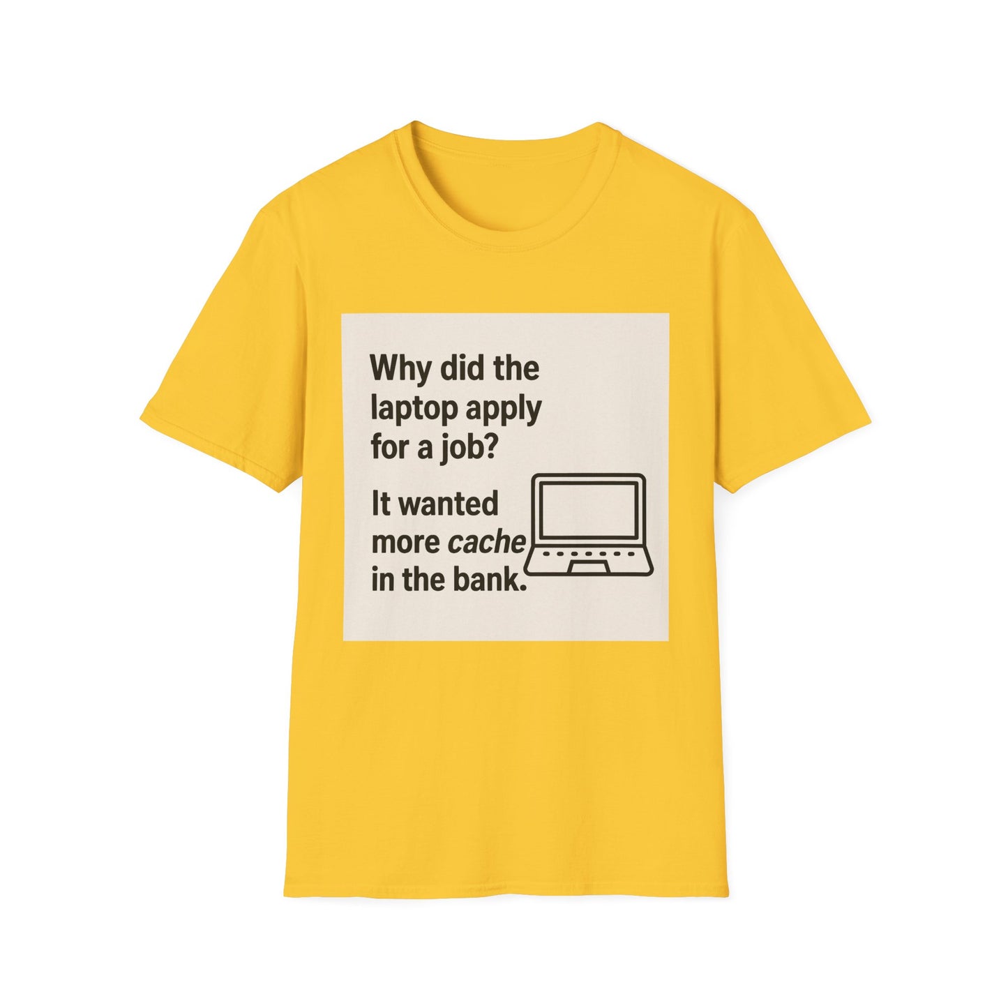 ByteSizedJokes Tee – Funny Laptop Unisex Softstyle T-Shirt