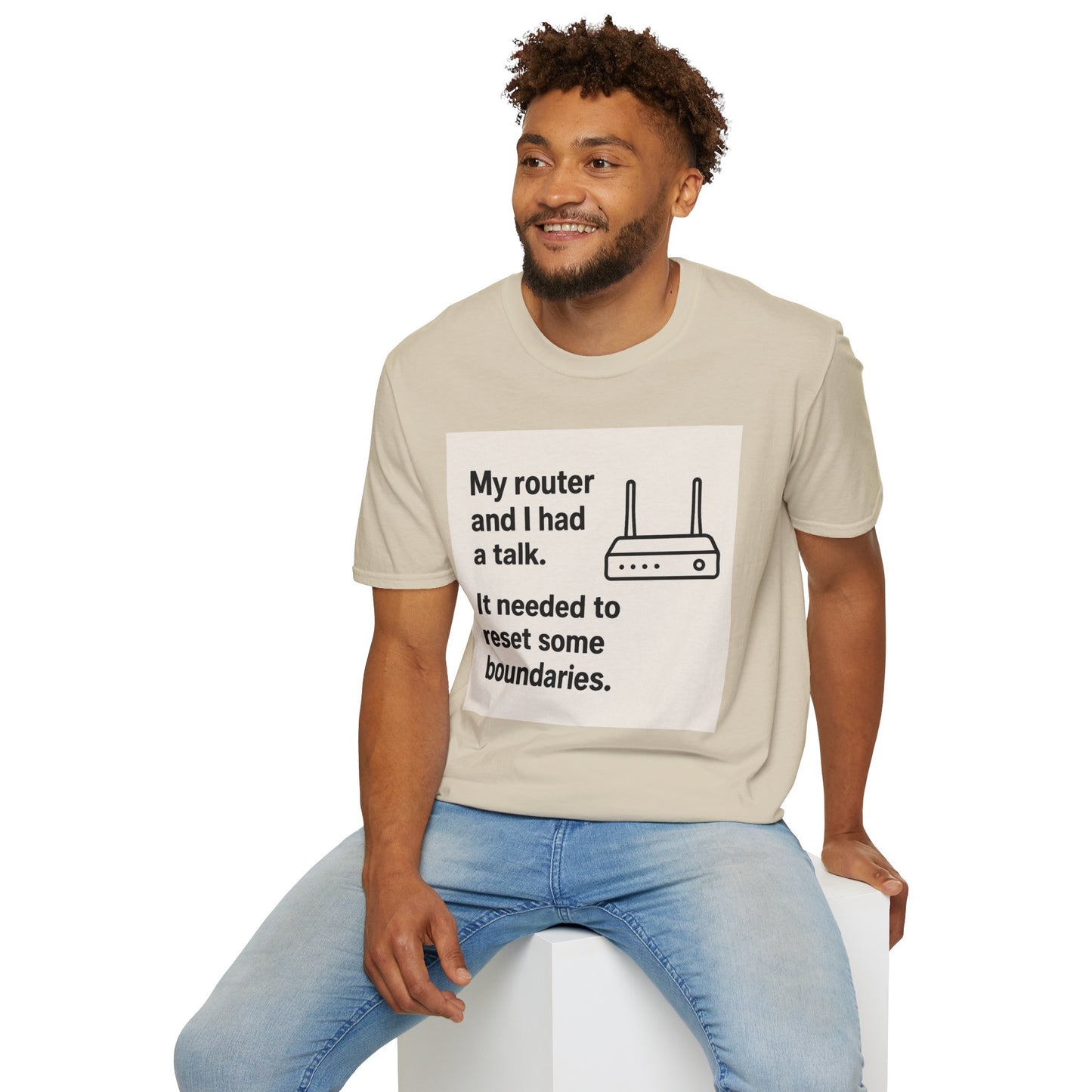 ByteSizedJokes Tee – FunnyRouter Talk Unisex Softstyle T-Shirt