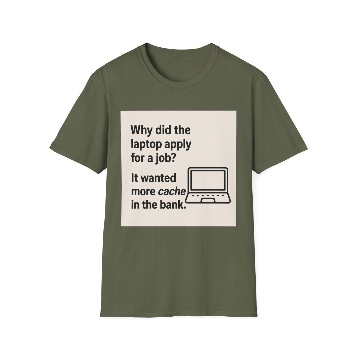 ByteSizedJokes Tee – Funny Laptop Unisex Softstyle T-Shirt