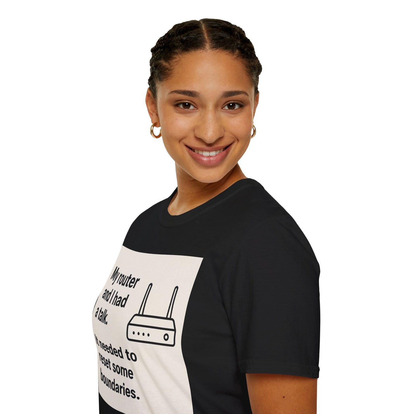 ByteSizedJokes Tee – FunnyRouter Talk Unisex Softstyle T-Shirt