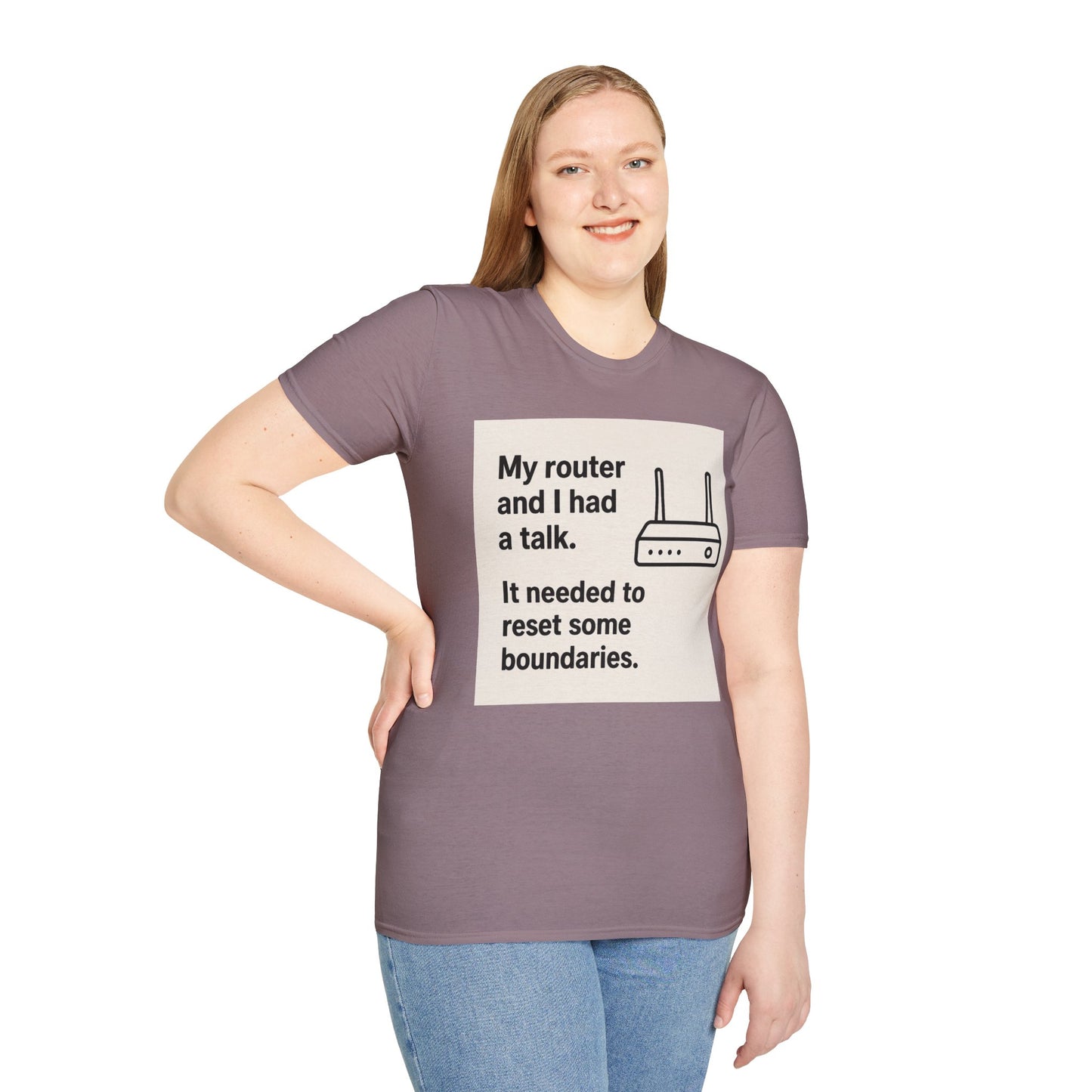 ByteSizedJokes Tee – FunnyRouter Talk Unisex Softstyle T-Shirt