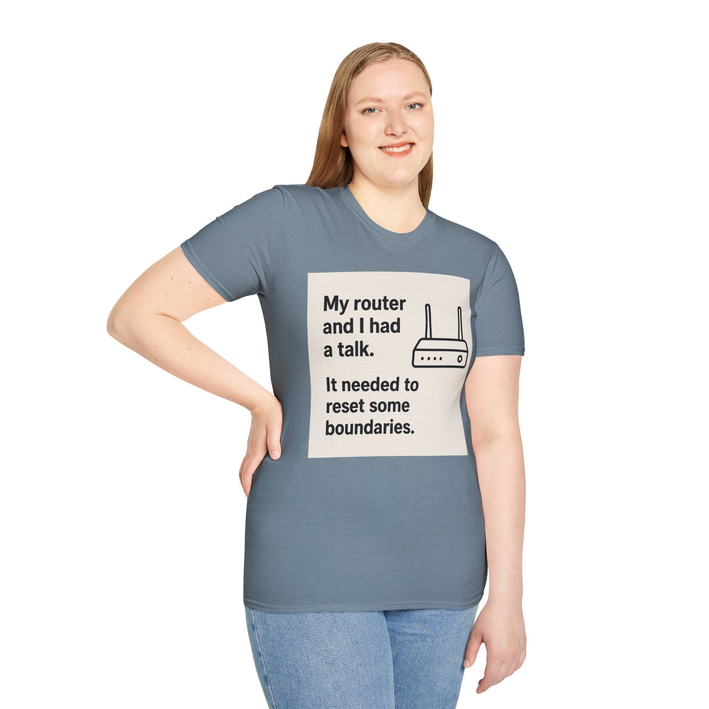 ByteSizedJokes Tee – FunnyRouter Talk Unisex Softstyle T-Shirt