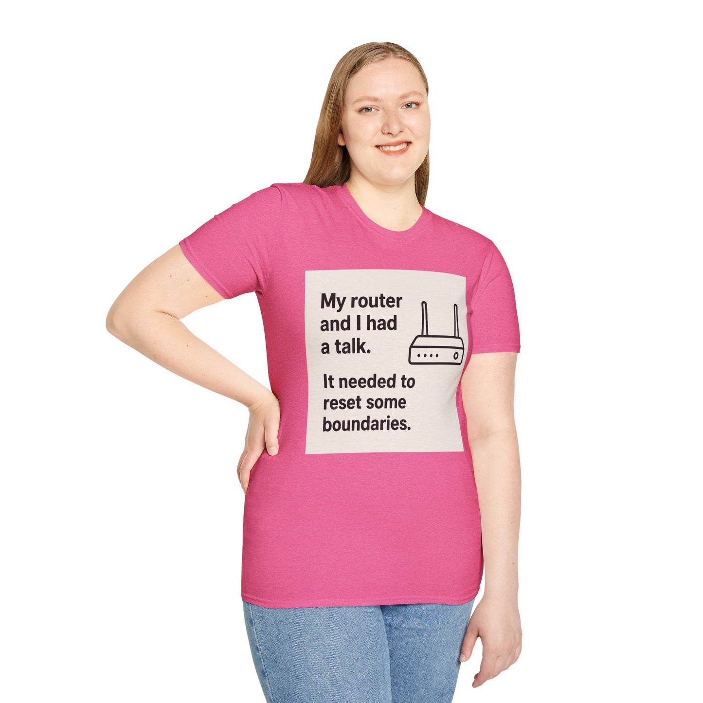 ByteSizedJokes Tee – FunnyRouter Talk Unisex Softstyle T-Shirt