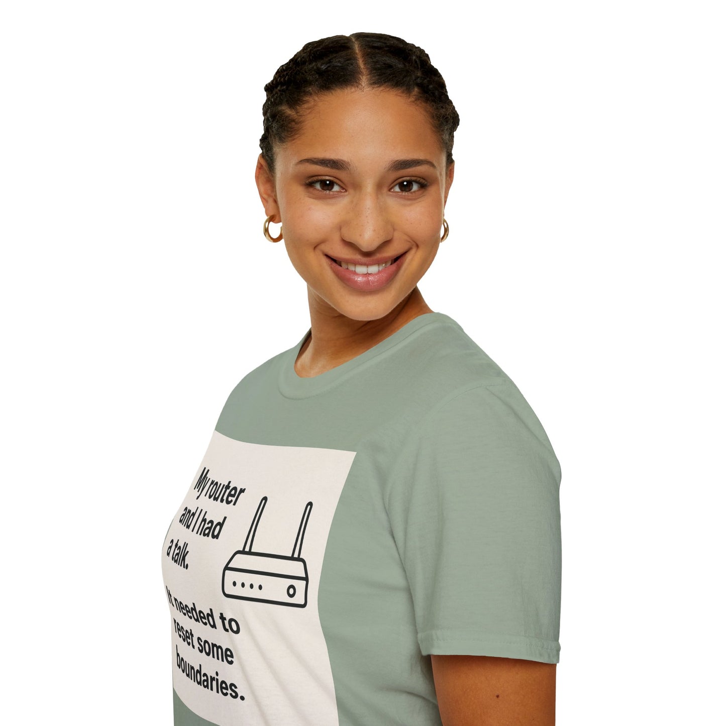 ByteSizedJokes Tee – FunnyRouter Talk Unisex Softstyle T-Shirt