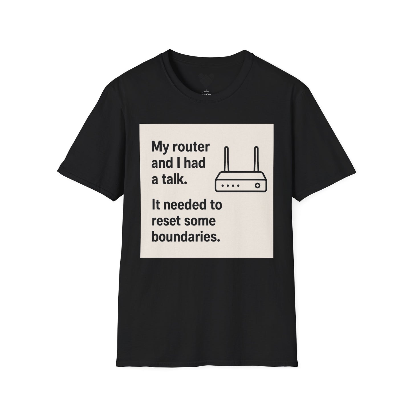 ByteSizedJokes Tee – FunnyRouter Talk Unisex Softstyle T-Shirt