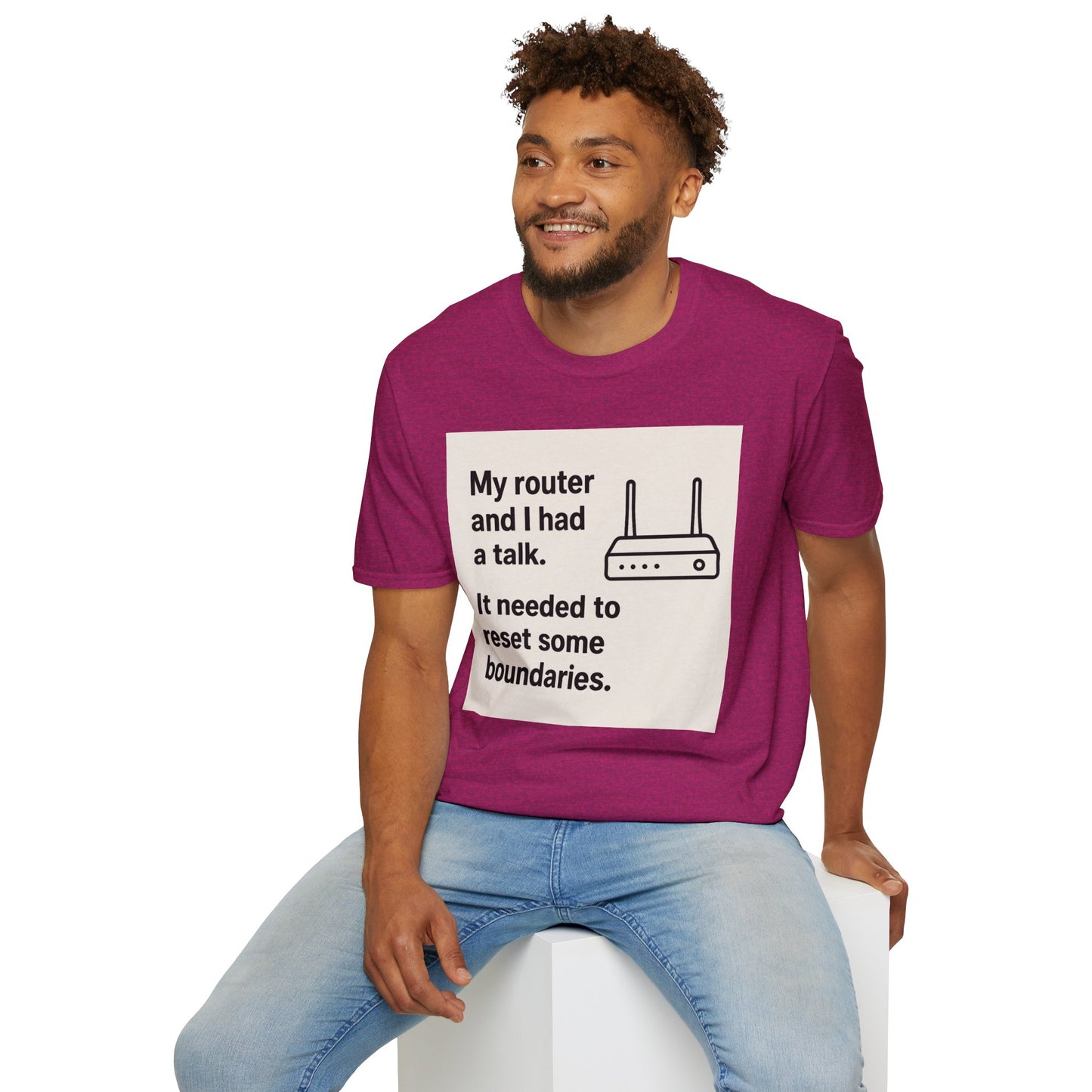 ByteSizedJokes Tee – FunnyRouter Talk Unisex Softstyle T-Shirt