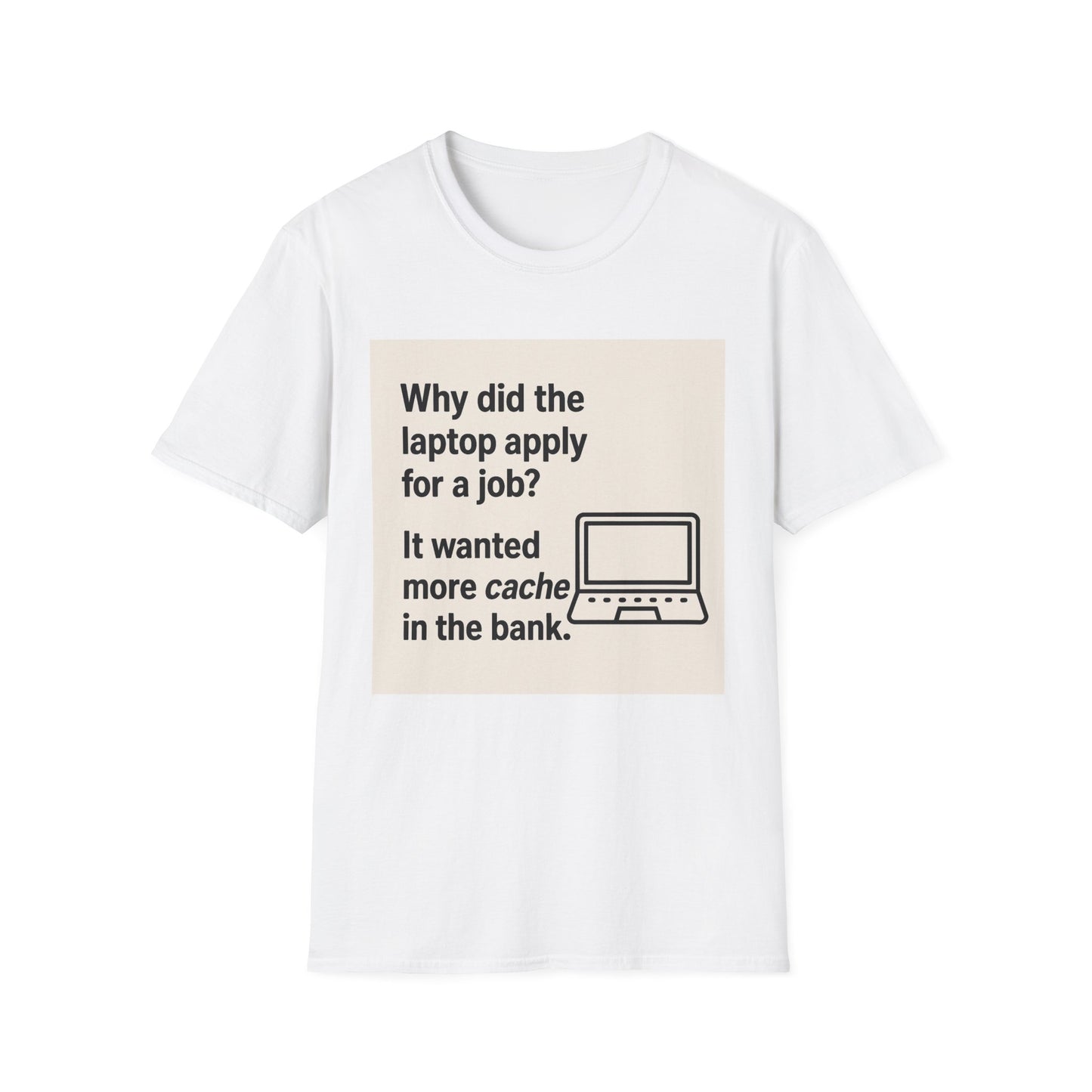 ByteSizedJokes Tee – Funny Laptop Unisex Softstyle T-Shirt